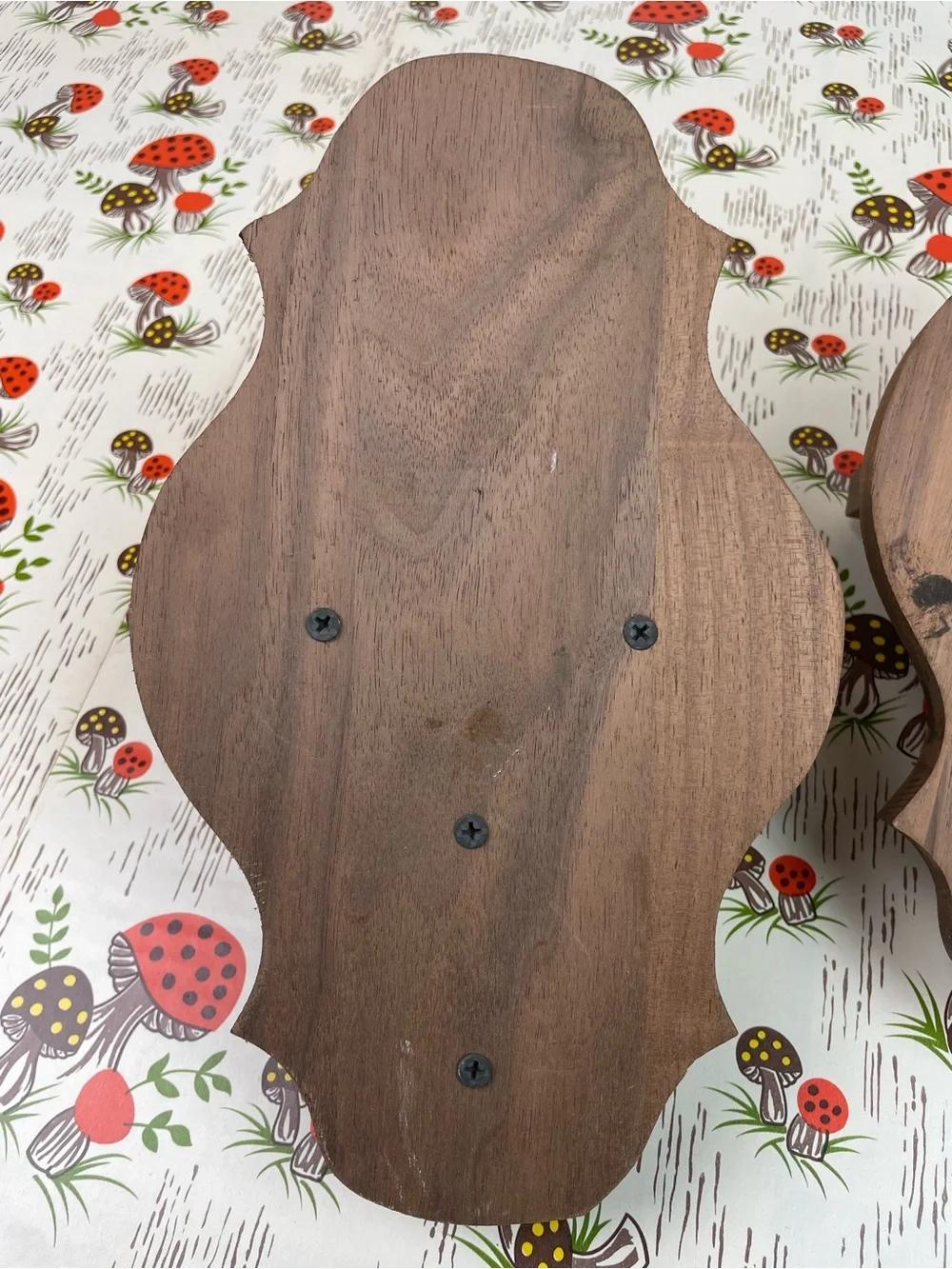 Handmade Wooden Pair of Shelves MCM Trinket Display